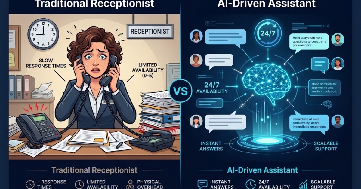 AI System vs Receptionist: Annual Cost Comparison