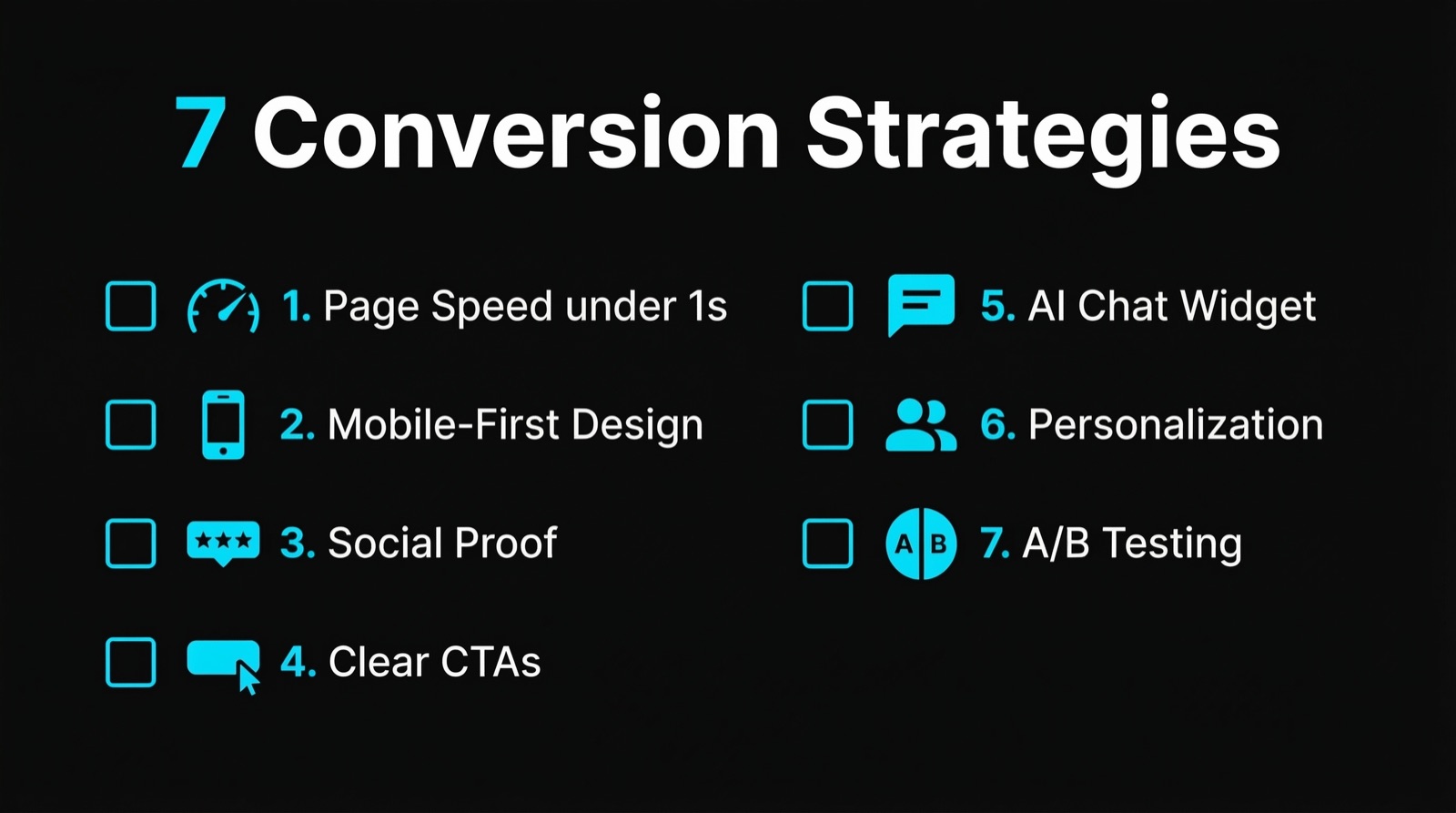 7 Conversion-Strategien für 2026: Page Speed, Mobile-First, Social Proof und mehr